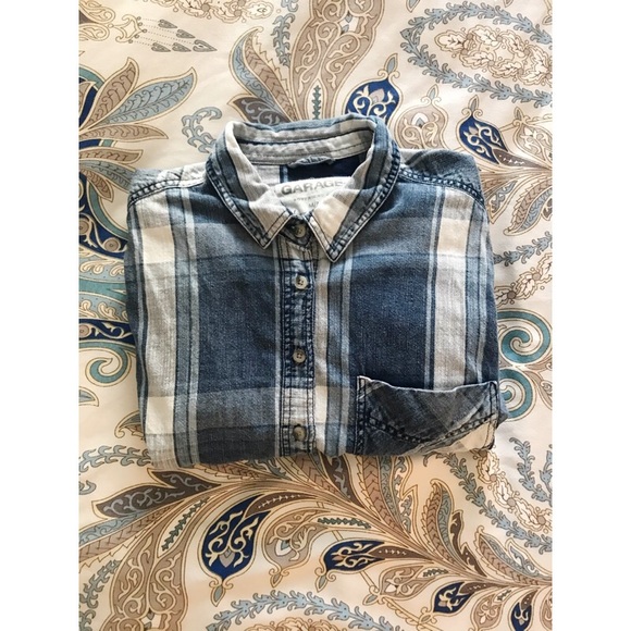 Garage Plaid Denim Shirt - Picture 2 of 2